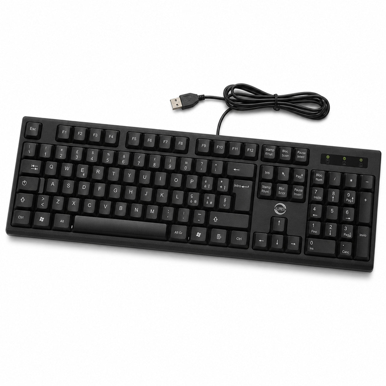 TASTIERA USB STANDARD 104 TASTI ITALIANA CABLATA PC  UFFICIO AS-05896