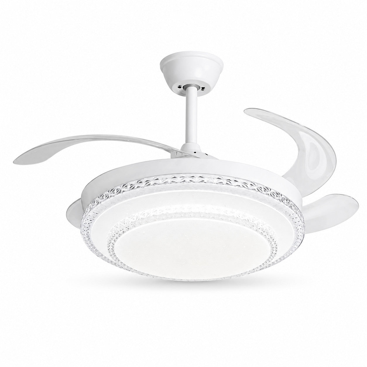 VENTILATORE SOFFITTO LUCE LED 85W PALE SCOMPARSA 48" TELECOMANDO SJ-195