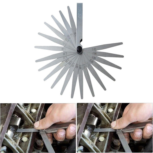 SPESSIMETRO VALVOLE DI PRECISIONE 20 LAME DI SPESSIMETRO IN ACCIAIO 0.05-1.00mm