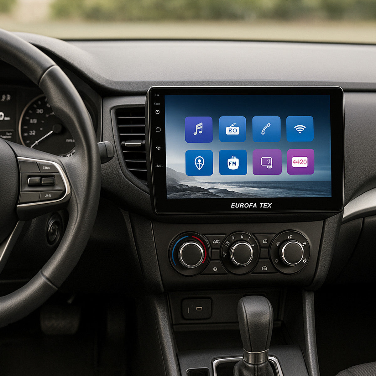 AUTORADIO ANDROID 9" VOITURE WIFI GPS BLUETOOTH 4+64GO HD ÉCRAN TACTILE CTC-9801N