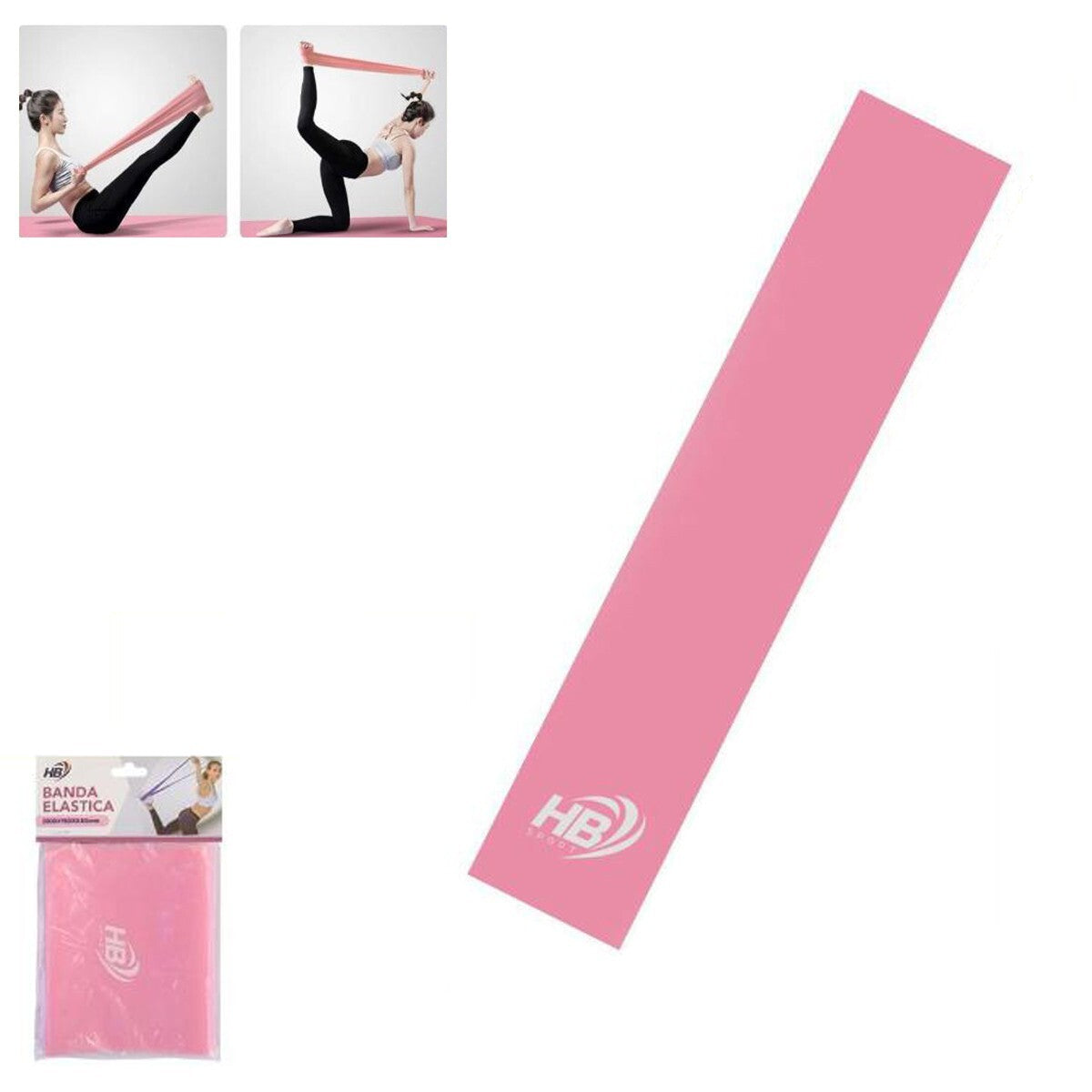 BANDA RESISTENZA FASCIA ELASTICA 15X200CM YOGA FITNESS ESERCIZI PALESTRA 06785