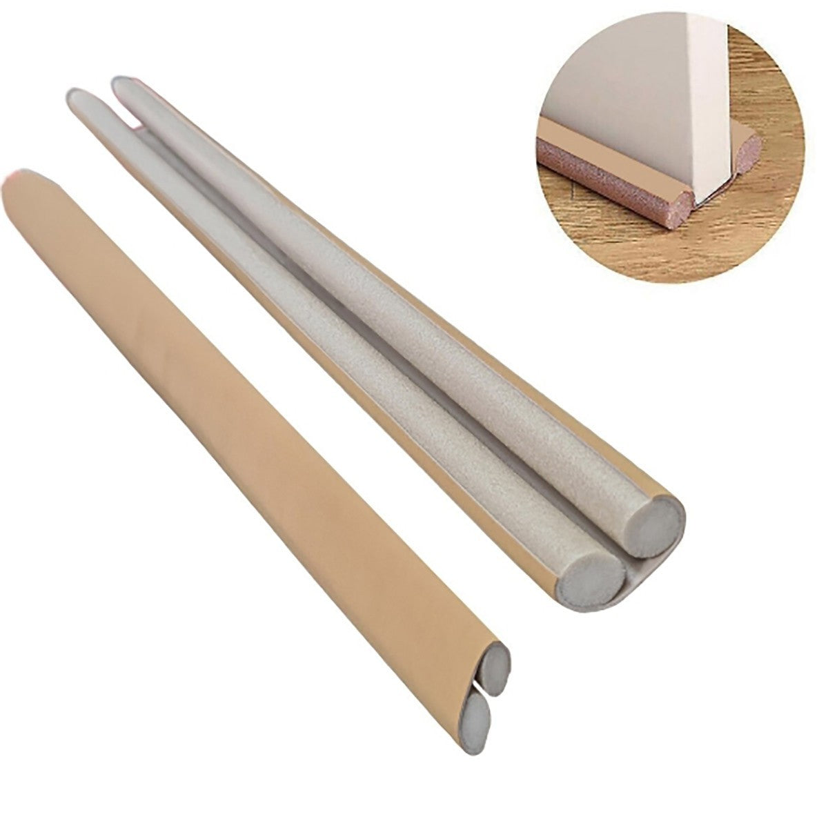 PARAFREDDO SOTTOPORTA ISOLANTE ISOLAMENTO 95CM PARASPIFFERO MARRONE CHIARO