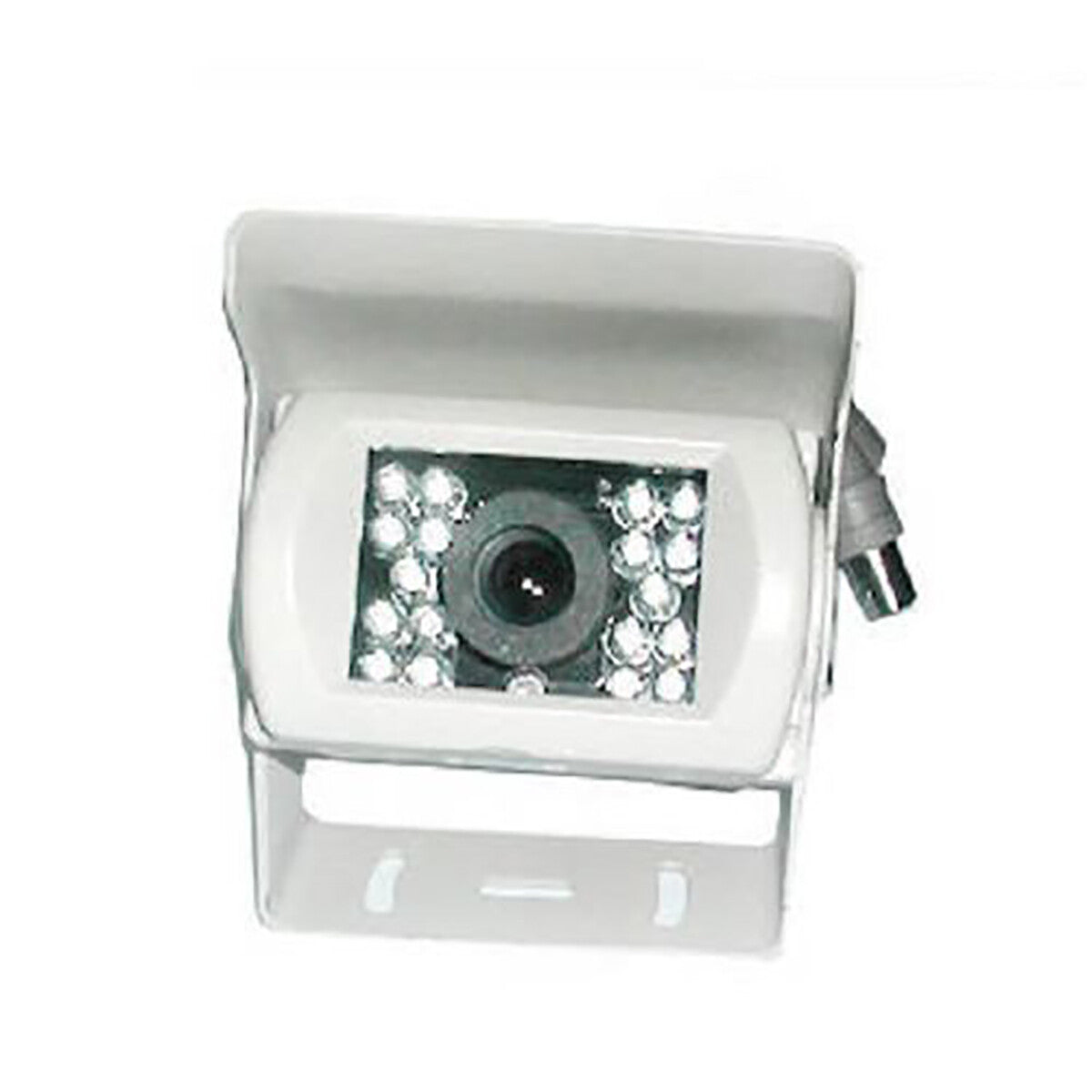 TELECAMERA RETROMARCIA RETROCAMERA 18 LED INFRAROSSI AUTO BIANCA CAMPER SUV BNC