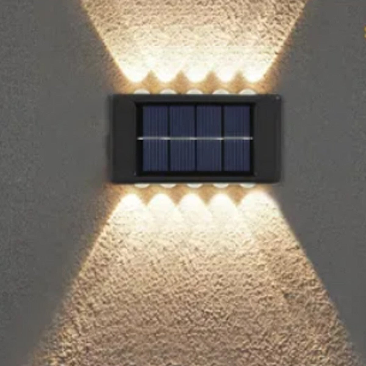 APPLIQUE LAMPE 10 LED MURALE SOLAIRE IP65 BIDIRECTIONNELLE JARDIN TE-B0569