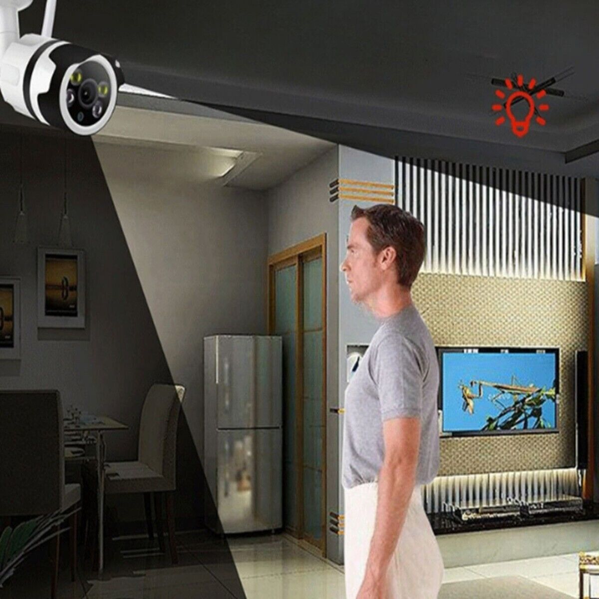 TELECAMERA IP VIDEOSORVEGLIANZA WI-FI CAMERA WIRELESS 5 LED 3.6MM JT-JW82210