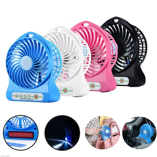 MINI VENTILATEUR RECHARGEABLE USB 4 PALES PORTABLE JET D'AIR À HAUTE PUISSANCE