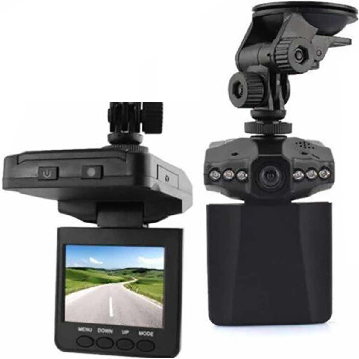 MINI DVR TELECAMERA REGISTRA VIDEO AUTO HD MONITOR LCD 2.5"  6 LED VENTOSA CAM