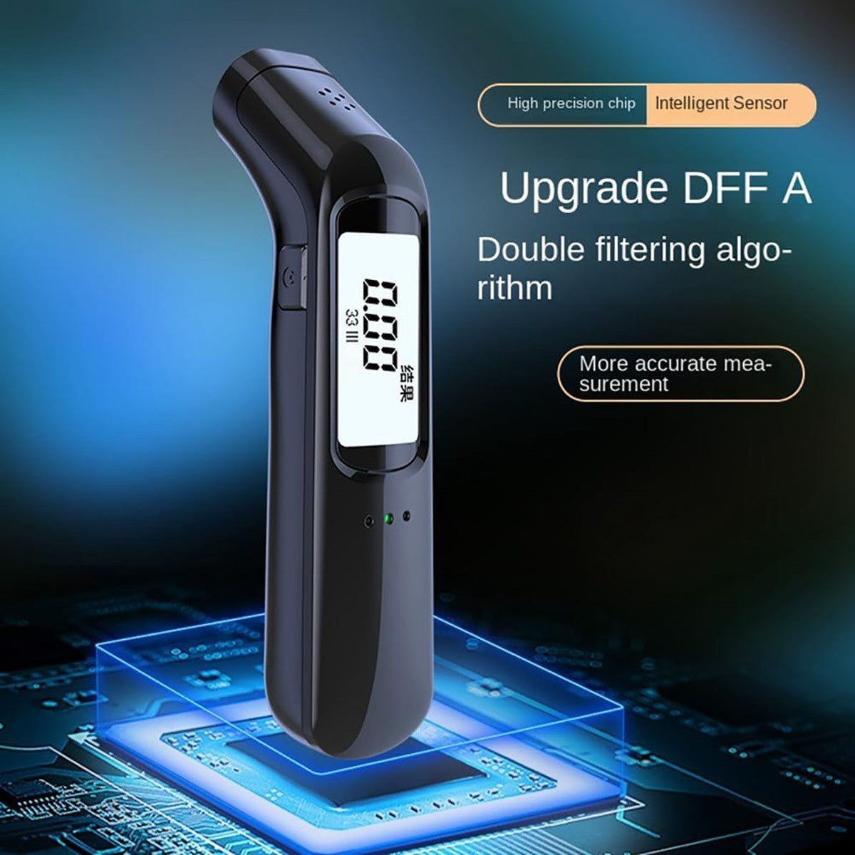 ALCOOL TEST PORTATILE MR998 DISPLAY LED TESTER ETILOMETRO SENZA CONTATTO EBREZZA