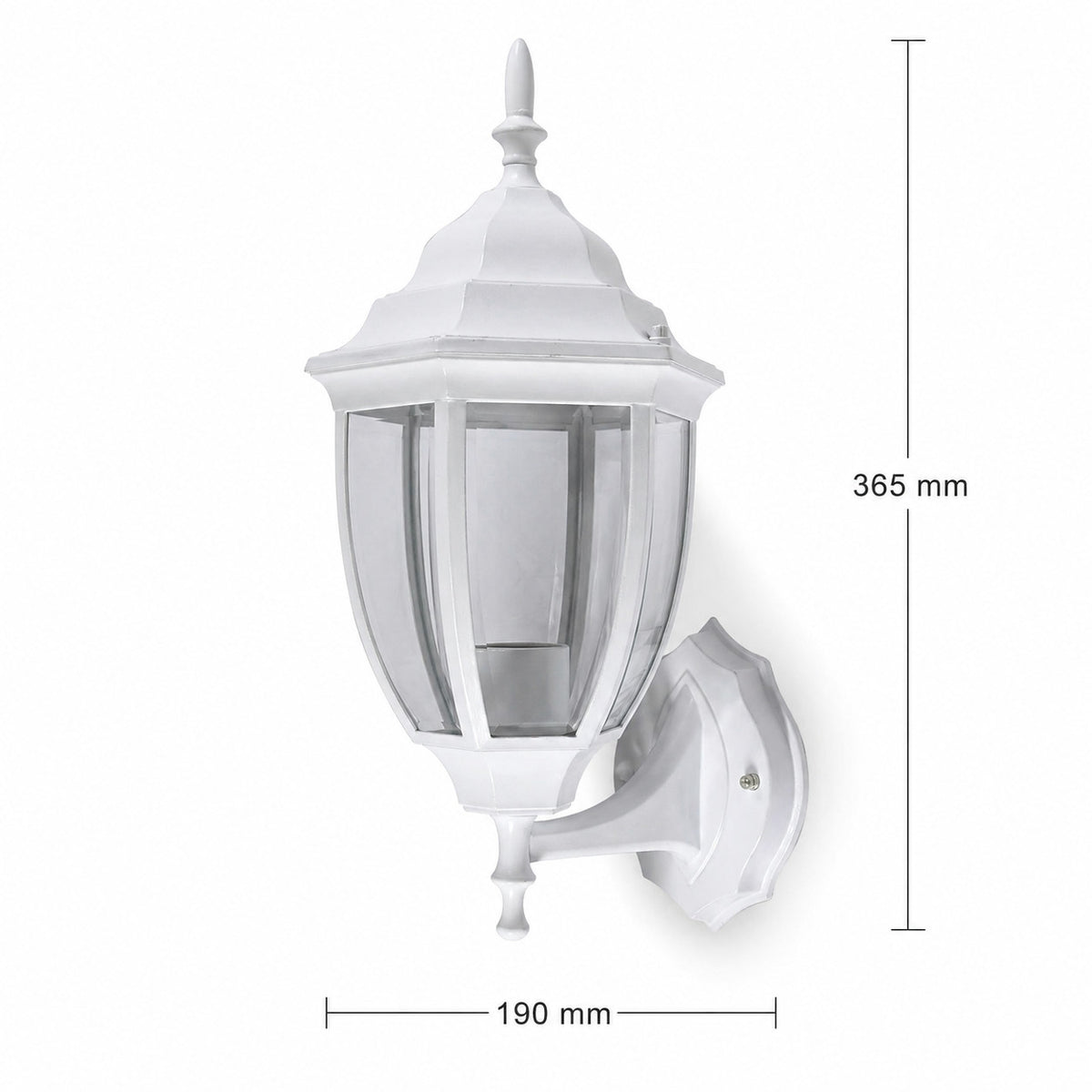APPLIQUE DA ESTERNO LANTERNA BIANCA PARETE E27 MAX 60W CLASSICA GIARDINO IP44 A2