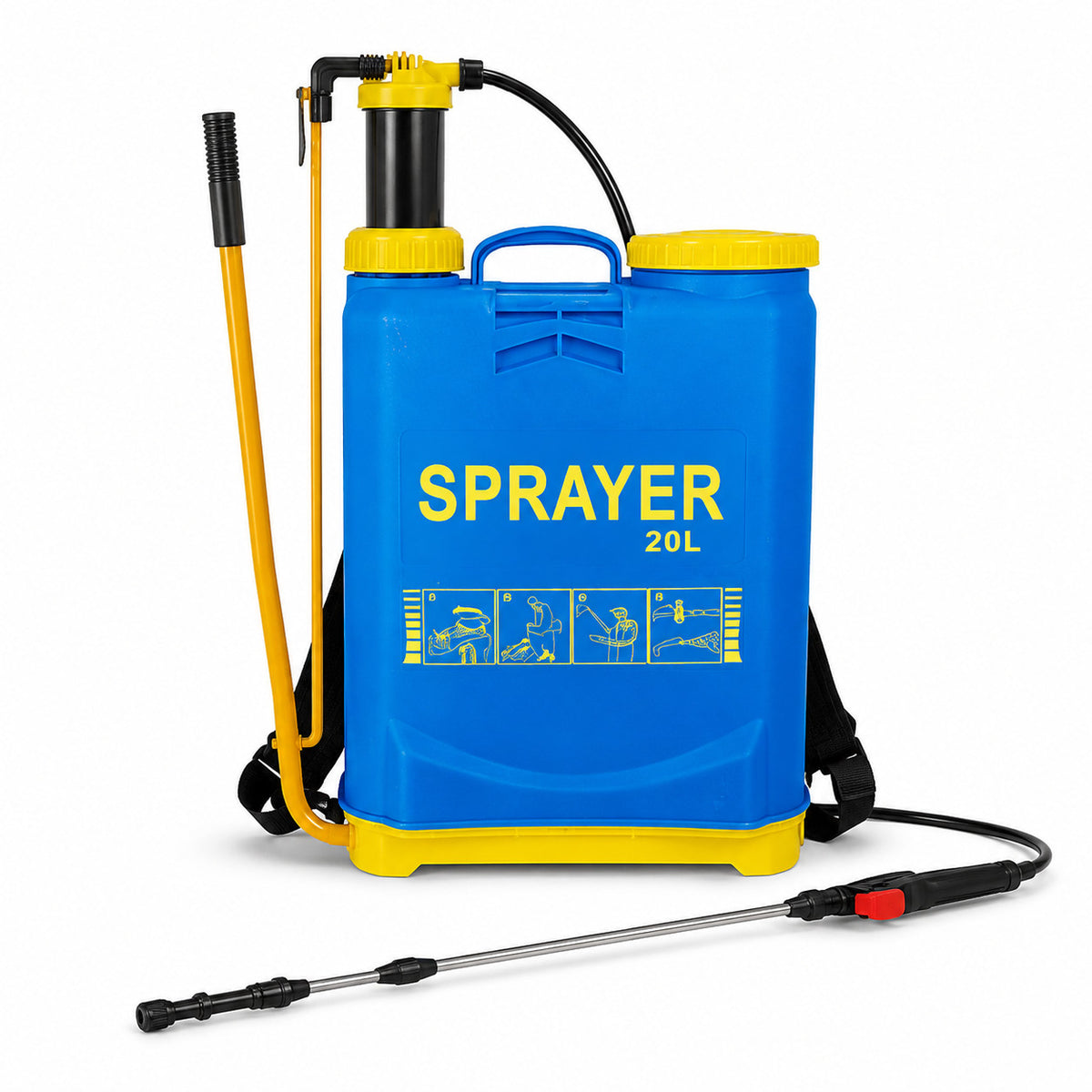 POMPA IRRORATRICE A SPALLA 20 L SPRAYER MANUALE PER GIARDINO ORTO DISERBO