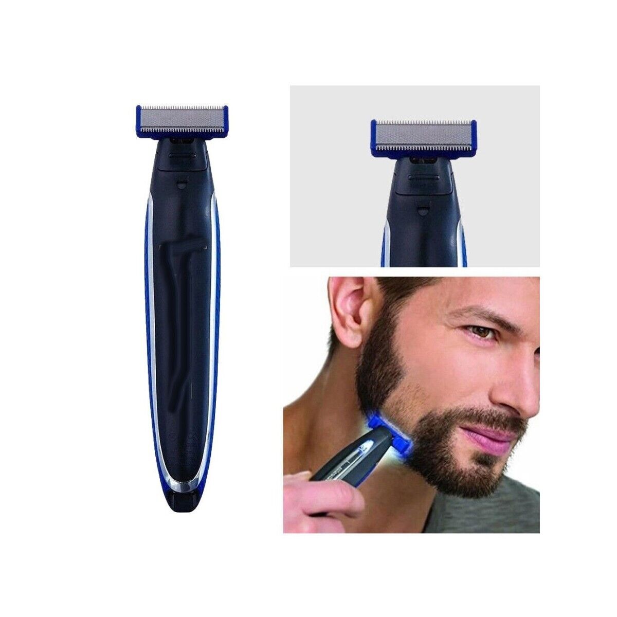 RASOIO RICARICABILE ELETTRICO BLADE BARBA UOMO POWER MICRO TOUCH ONE PORTATILE