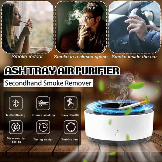 POSACENERE ELETTRICO ASPIRAFUMO FILTRO PURIFICATORE PORTACENERE INTELLIGENTE