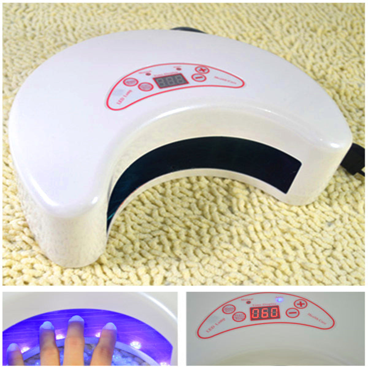 FORNETTO LAMPADA UV RICOSTRUZIONE UNGHIE SMALTO NAIL ART CON DISPLAY TIMER 35B