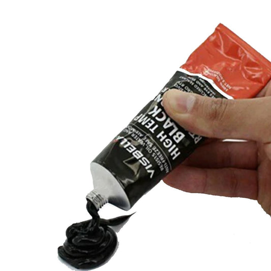 PASTA NERA SIGILLANTE SILICONE NERO ALTA TEMPERATURA RTV AUTO GUARNIZIONI MOTO