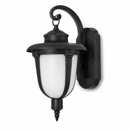 APPLIQUE DA ESTERNO LANTERNA NERA PARETE E27 MAX 60W CLASSICA GIARDINO IP44 A3-S
