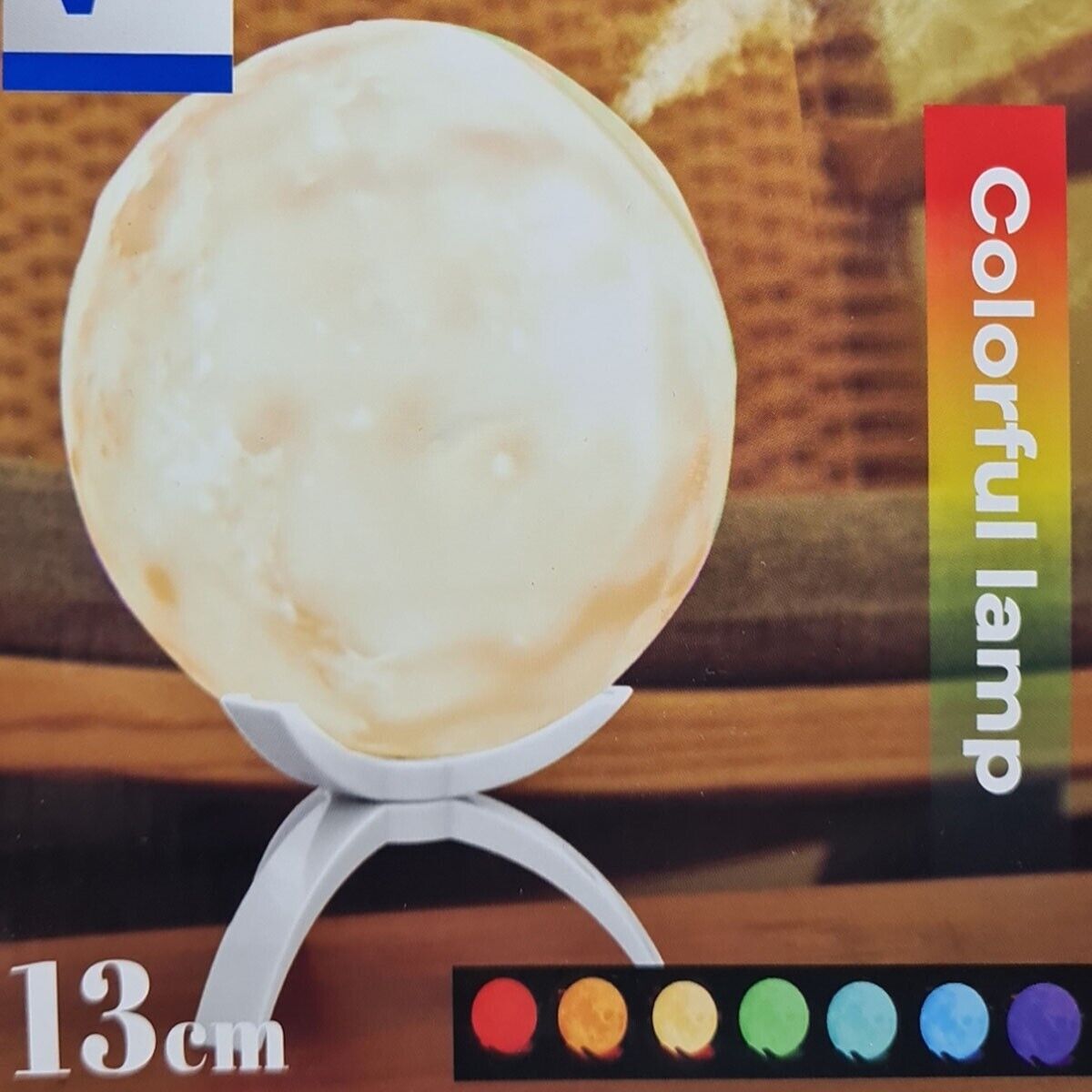 UMIDIFICATORE LAMPADA LUNA LUCE RGB LED AROMATERAPIA DIFFUSORE AROMI FUMO 13CM