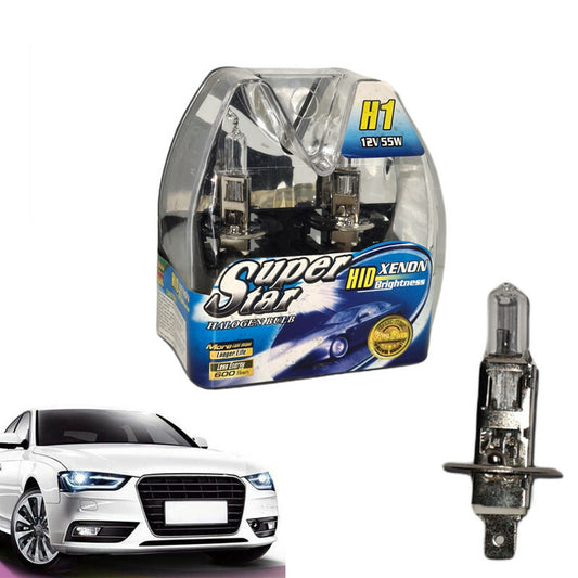 PAIRE AMPOULES HALOGÈNES 12V XENON VOITURE CULOT H1 BLANC FROID 8500K