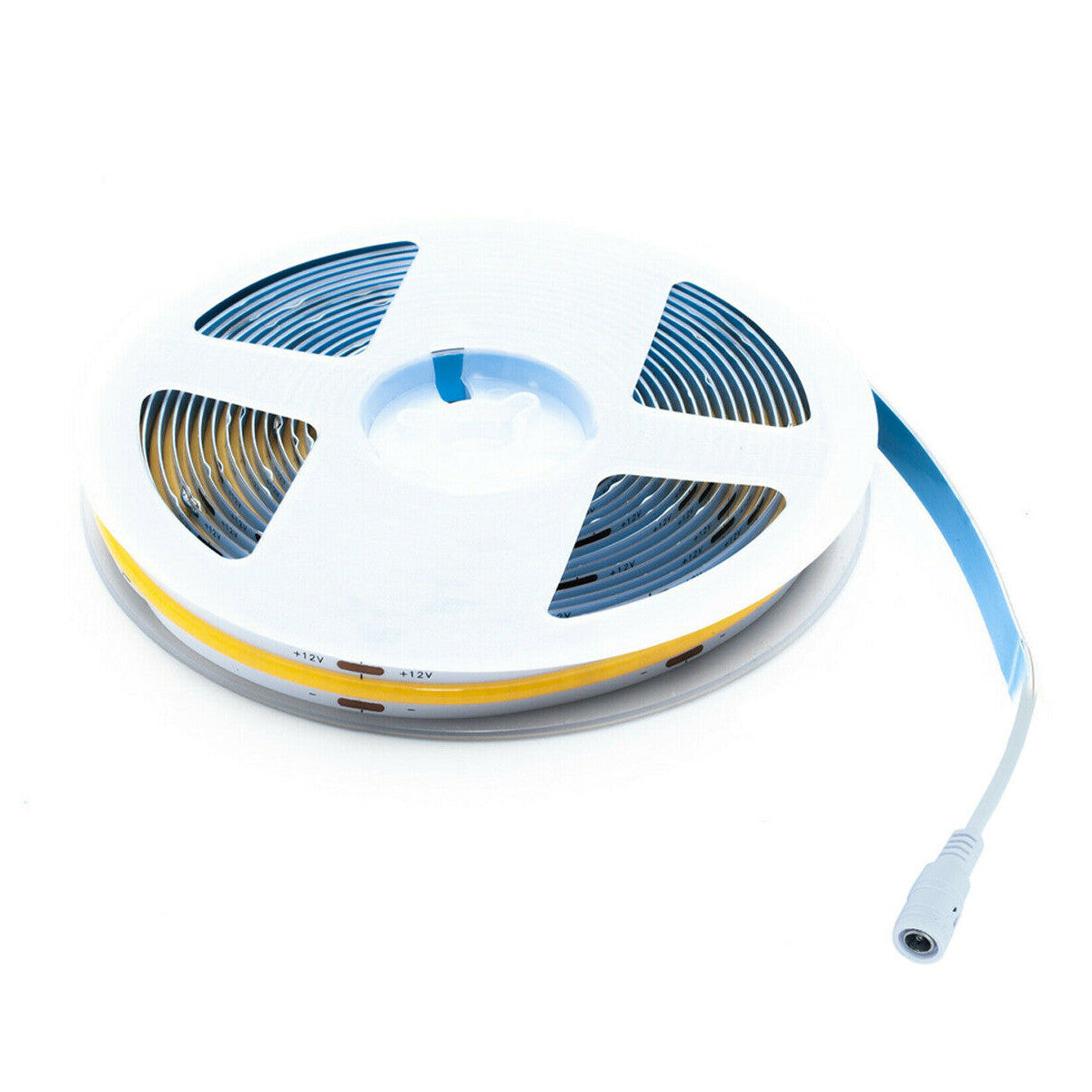 BANDE LED COB ADHÉSIVE 5M LUMIÈRE FROIDE 40W SÉCABLE FLEXIBLE COB320 12V