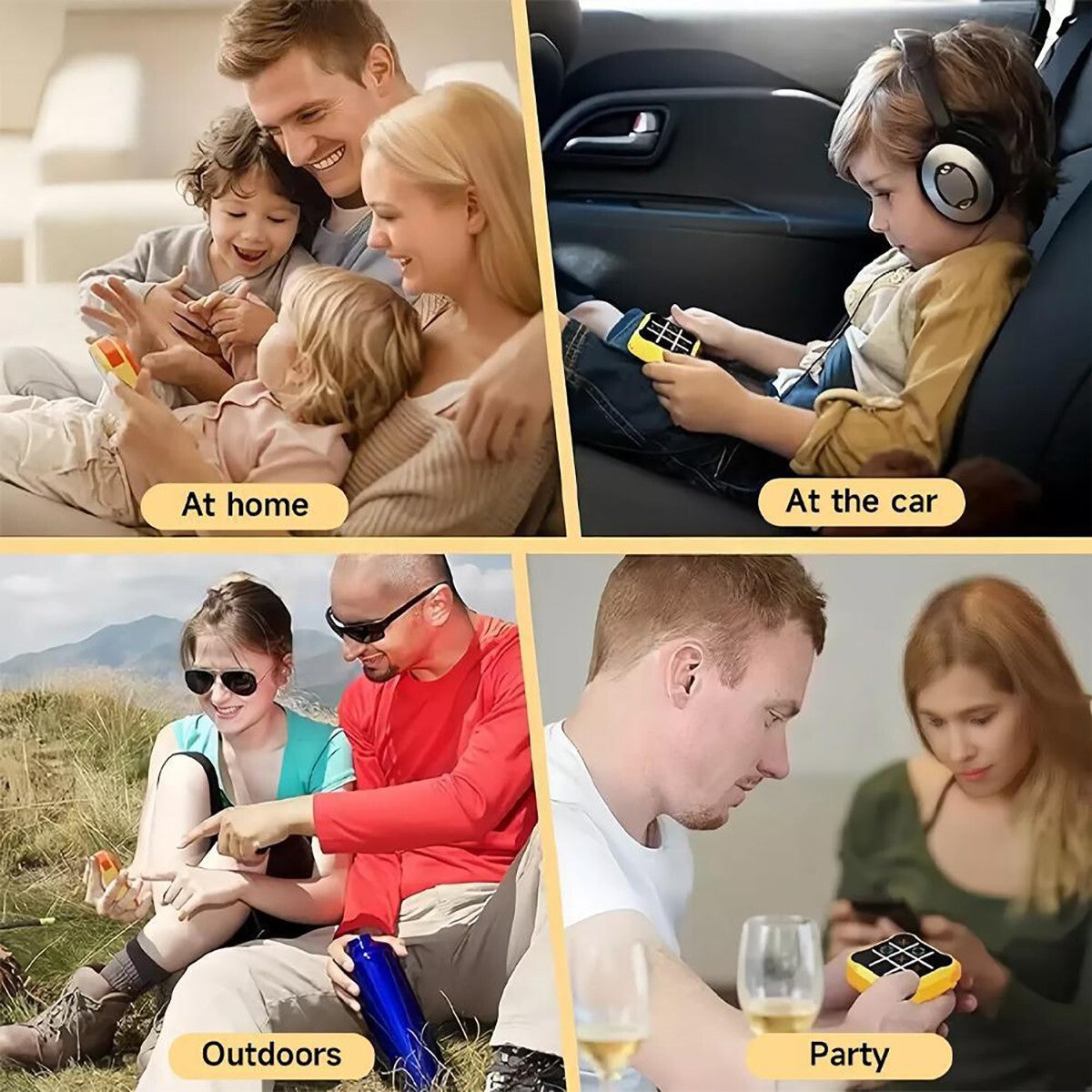 GIOCO TRIS ELETTRONICO INTERATTIVO LED MODERNO PORTATILE ADULTI E BAMBINI PUZZLE