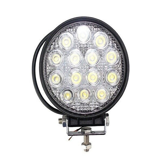 PROJECTEUR SUPPLÉMENTAIRE SLIM PROFONDEUR VOITURE 4X4 12V ROND 14 LED 48W IP67