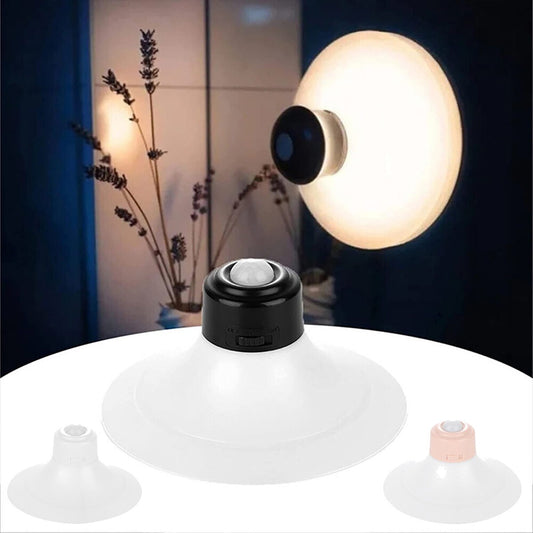 LUCE NOTTURNA LED PORTATILE RICARICABILE CON VENTOSA SENSORE MOVIMENTO PASSAGGIO