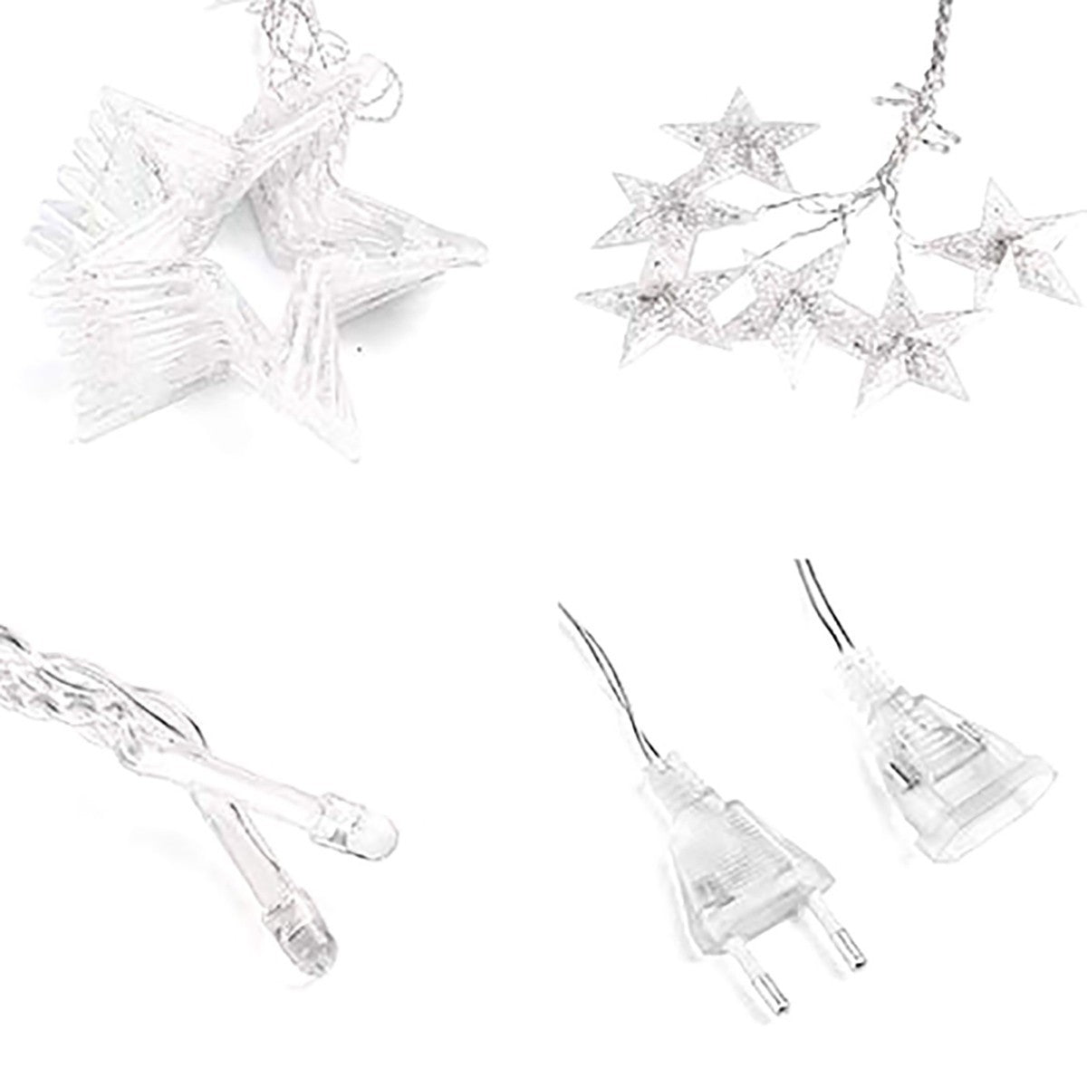 GUIRLANDE LUMINEUSE ÉTOILE BLANC CHAUD ÉTOILES LUMIÈRES LED NOËL FÊTES DÉCORATIONS