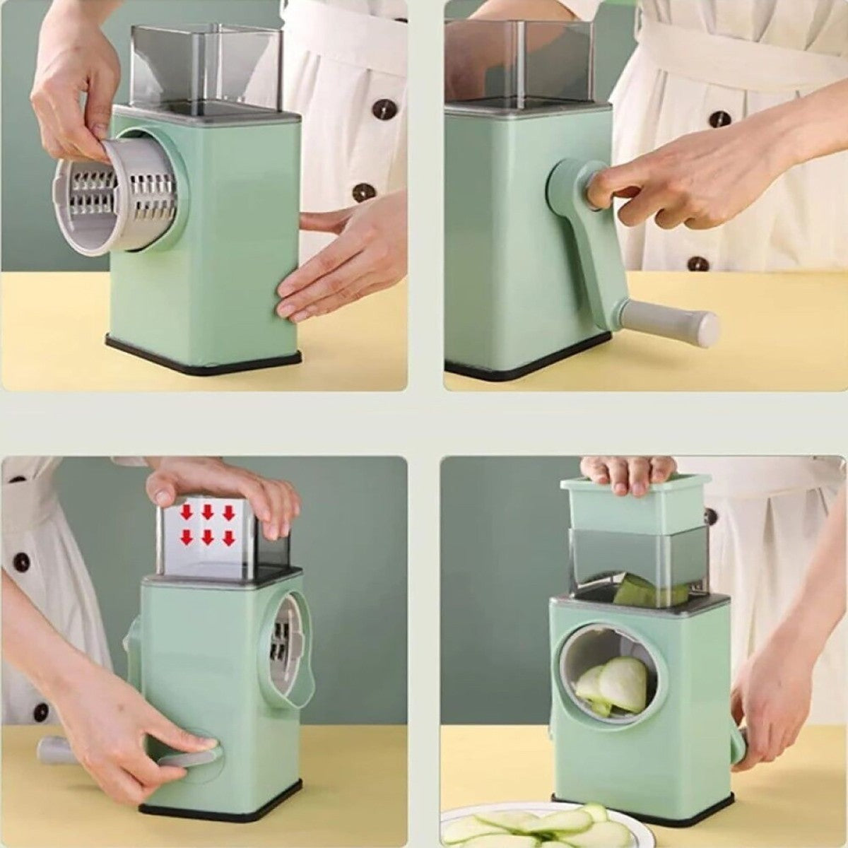 AFFETTATRICE MANUALE A MANOVELLA MULTIFUNZIONE AFFETTA TAGLIA VERDURE LD-00763