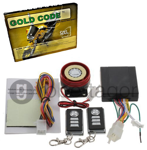 KIT ALARME MOTO SCOOTER AVEC 2 TÉLÉCOMMANDES CENTRALISÉ SIRÈNE 125 dB