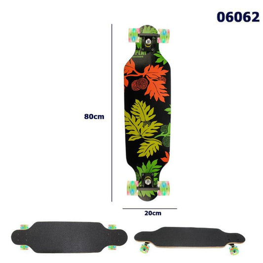 SKATEBOARD SKATE EN BOIS MOTIF COLORÉ ENFANTS ADOS 80CM 06062