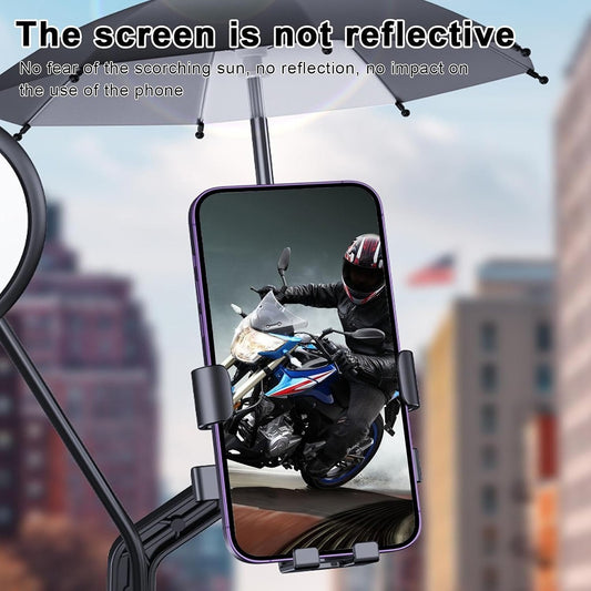 SUPPORT DE TÉLÉPHONE AVEC PARE-SOLEIL POUR MOTO VÉLO SCOOTER AS-07131