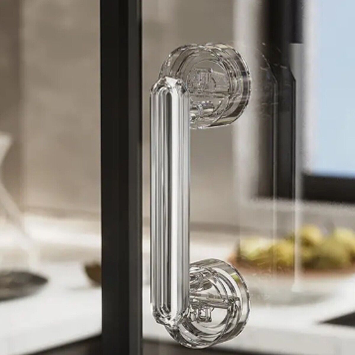 MANIGLIA VETRO DOCCIA BAGNO DOPPIA VENTOSA PIASTRELLE SICUREZZA DISABILI ANZIANI