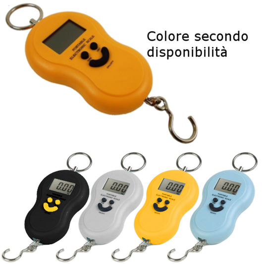 BALANCE ELECTRONIQUE DE POCHE AVEC CROCHET POUR PECHE CHASSE BAGAGES 40 Kg.