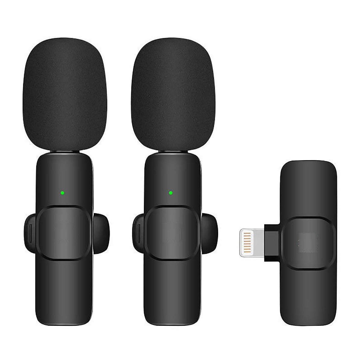 2 MICROFONI LAVALIER LIGHTNING INTERVISTE VIDEO REGISTRA MICROFONO AUDIO AC48829