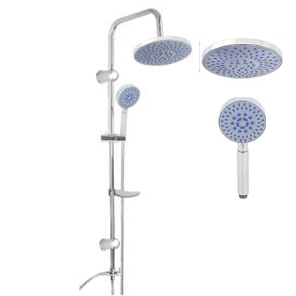 ASTA SALISCENDI CROMATA COLONNA DOCCIA SOFFIONE FISSO DOCCETTA SALI SCENDI 2135