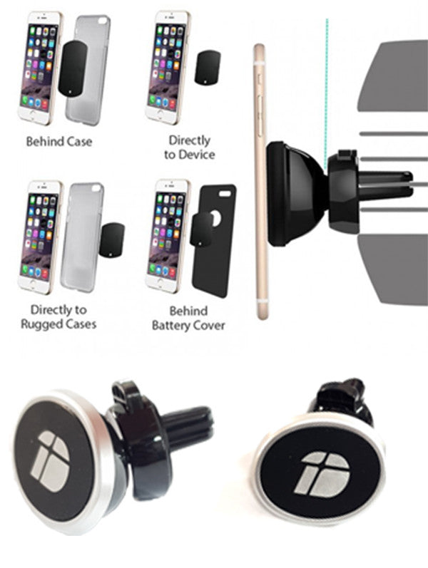 SUPPORT MAGNÉTIQUE AIMANT POUR TÉLÉPHONE PORTABLE smartphone POUR VOITURE BOUCHES D'AÉRATION H076