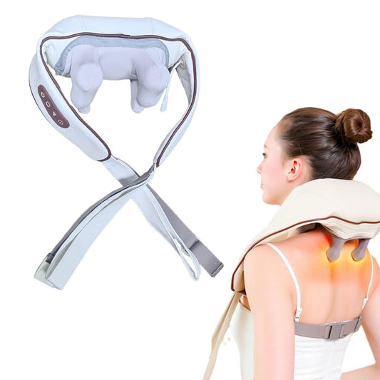 MASSAGGIATORE SHIATSU CERVICALE COLLO GAMBE GLUTEI SCHIENA RICARICABILE 1800mAh