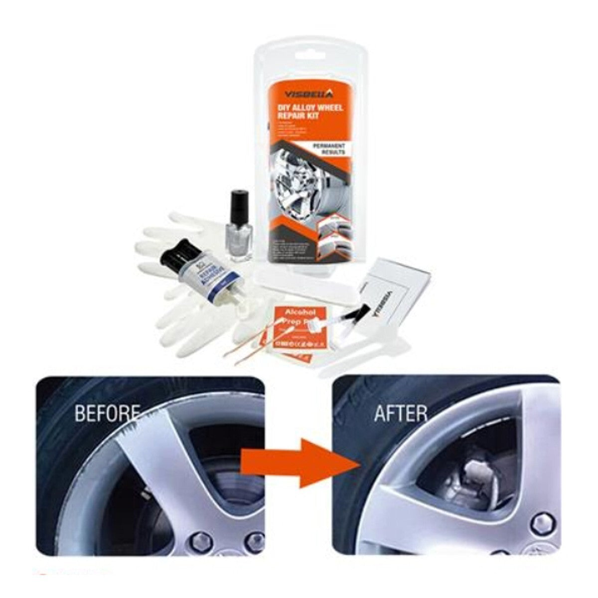 KIT RIPARAZIONE RIPARA RECUPERA CERCHI IN LEGA AUTO SUV MOTO CERCHIONI GRAFFI