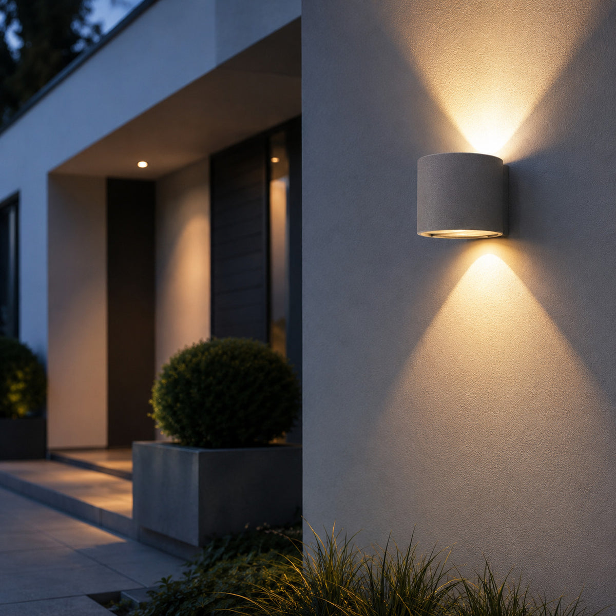 APPLIQUE LED 12W GRIGIA IP65 LAMPADA PARETE ESTERNO 3000K 4000K 6000K ET-31686