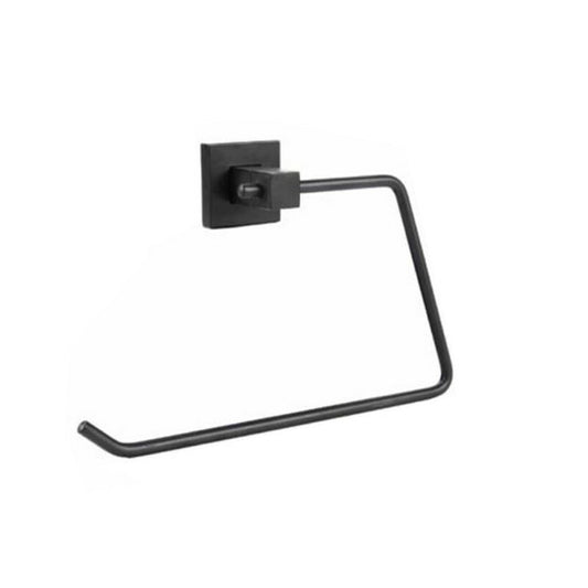 Porte-serviettes carré mural noir pour serviettes invité