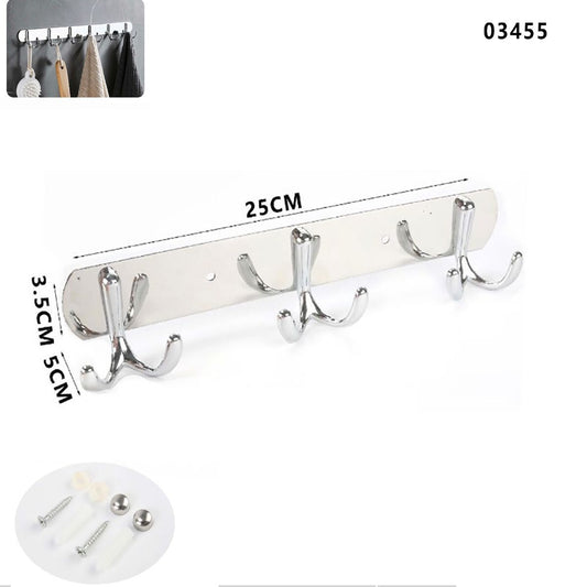 APPENDIABITI 3 GANCI BAGNO MURO GANCIO ASCIUGAMANI CASA CROMATO DA PARETE 03455