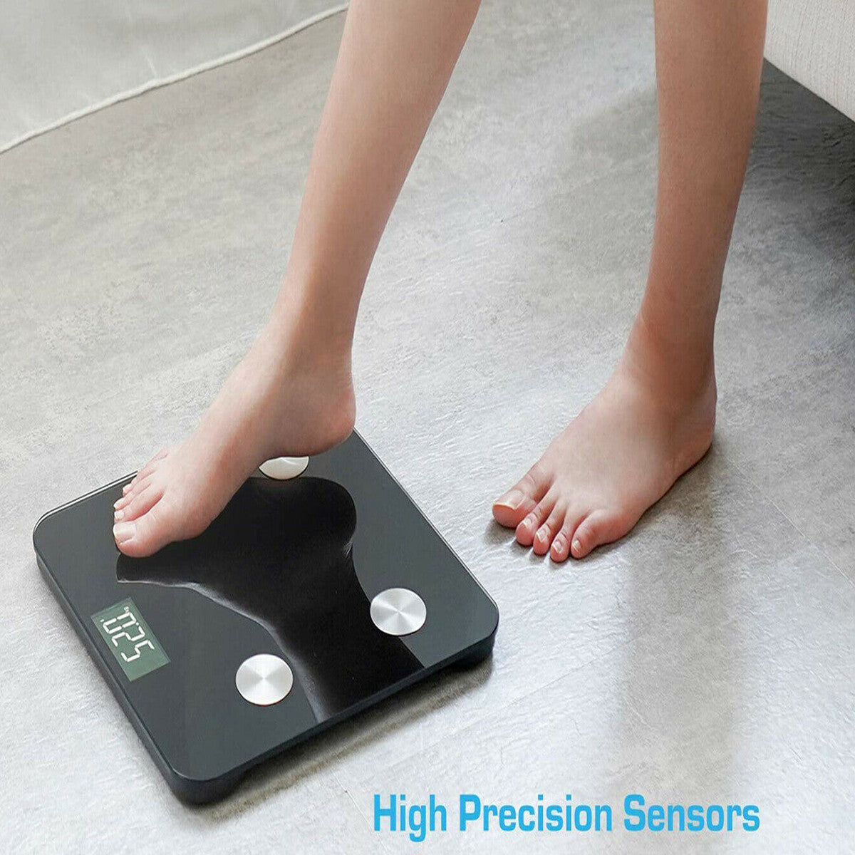 BALANCE PÈSE-PERSONNE NUMÉRIQUE ÉLECTRONIQUE BLUETOOTH EN VERRE PORTÉE 180 KG B24