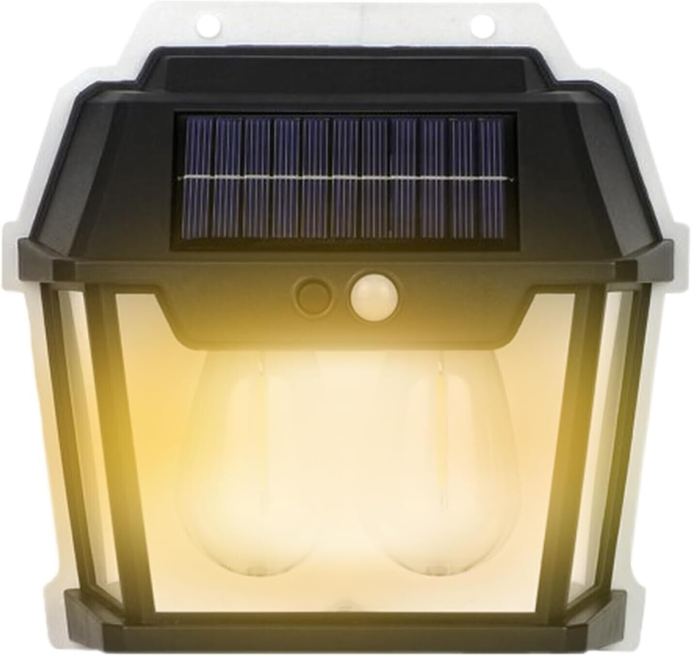 APPLIQUE LAMPADA DOPPIO LED MURO PARETE PER ESTERNO SOLARE CREPUSCOLARE GIARDINO