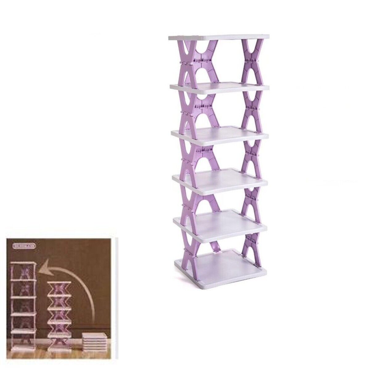 PORTA SCARPE SCARPIERA VERTICALE MONTAGGIO RAPIDO 5 RIPIANI PIEGHEVOLE