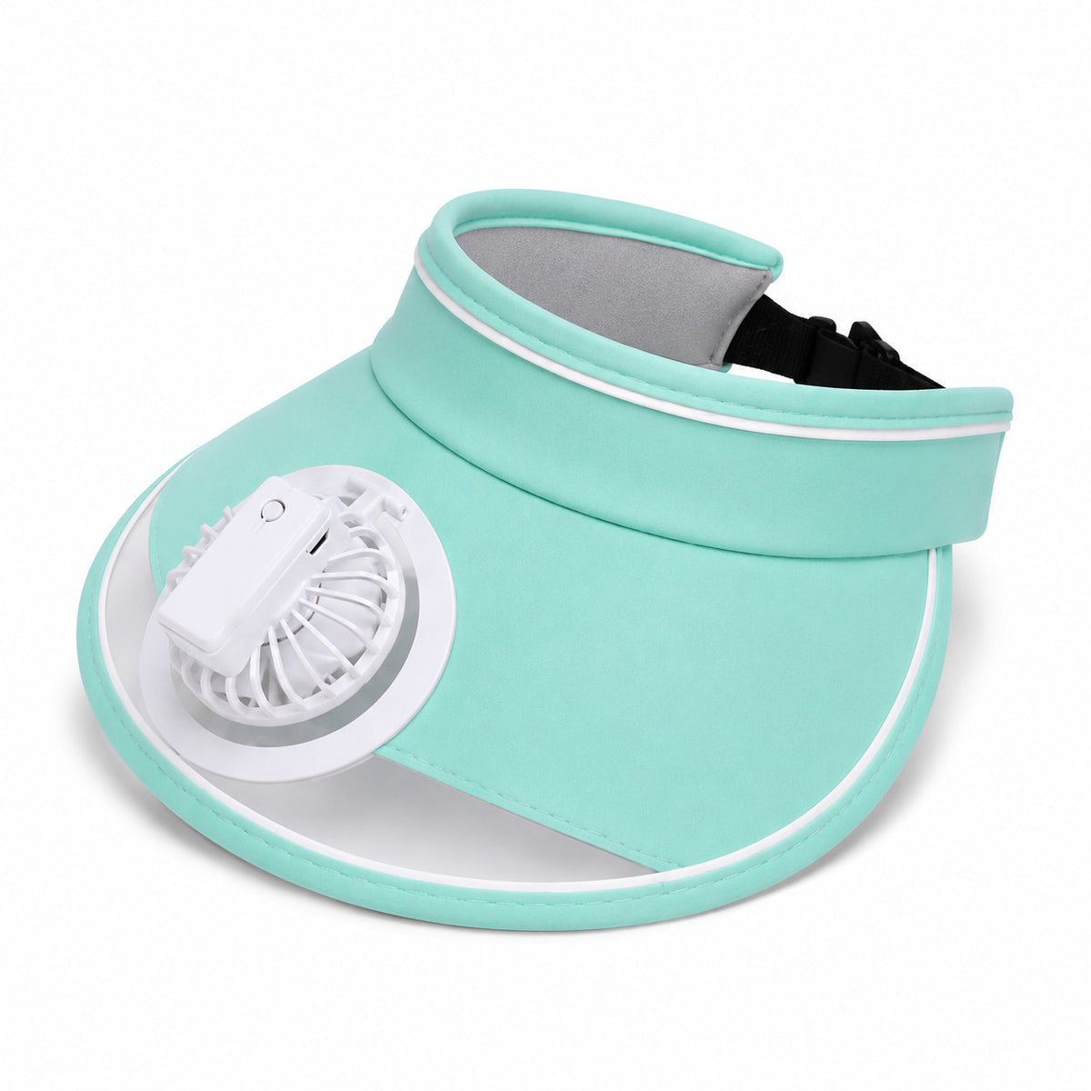 VISIÈRE PARE-SOLEIL VENTILATEUR USB RECHARGEABLE CHAPEAU PLAGE ÉTÉ AS-016