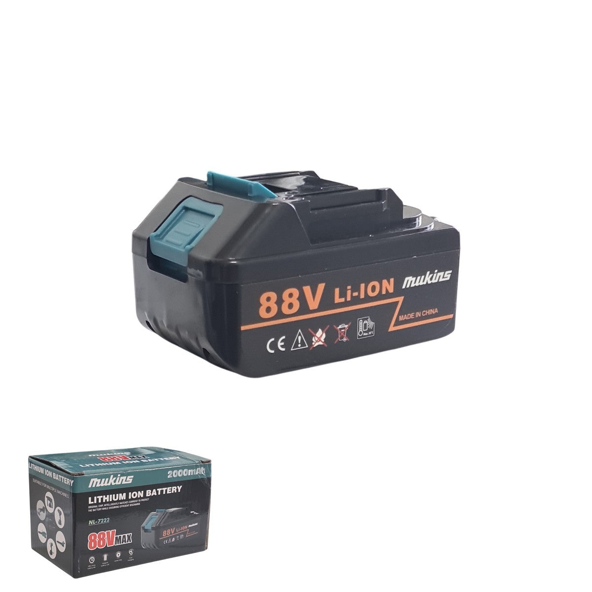 BATTERIE DE RECHANGE 88V MAX POUR MINI SCIE ÉLECTRIQUE NETTOYEUR HAUTE PRESSION TRONÇONNEUSE CISEAUX
