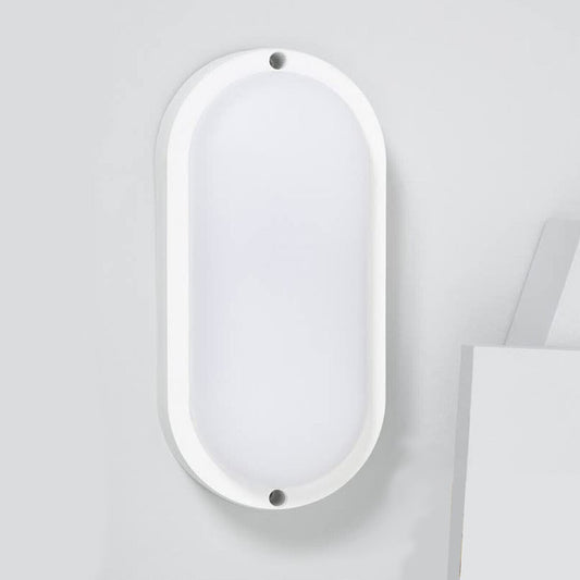 LAMPADA LED PARETE APPLIQUE OVALE 12W LUCE NATURALE 4000K INTERNI ESTERNI FC103