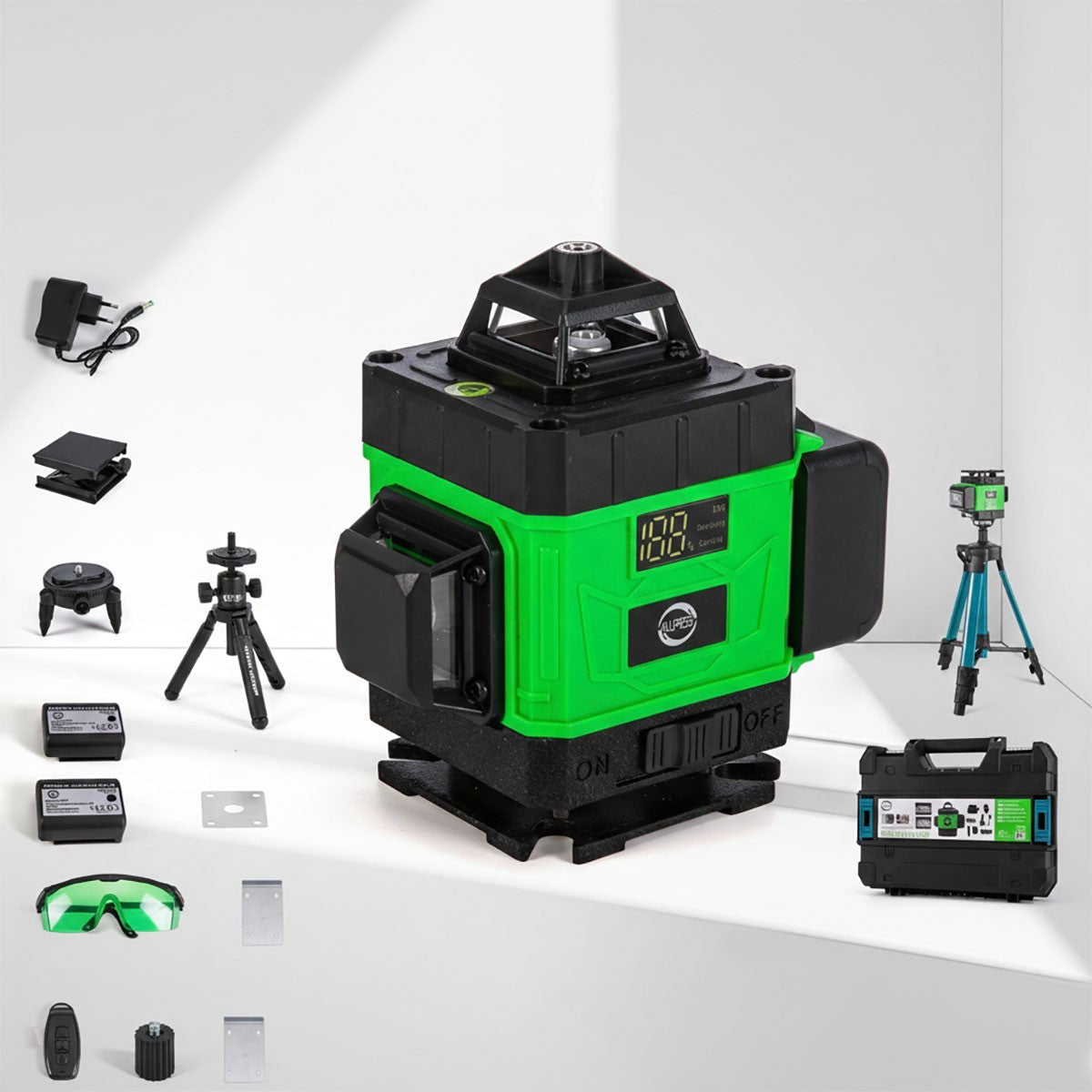 LIVELLA LASER 16 LINEE AUTOLIVELLANTE CON TREPPIEDE BATTERIA 2400MAH AS08632