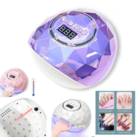 LAMPE UV AVEC 39 LED 86W ÉCRAN CAPTEUR ONGLES RÉF. MANUCURE MINUTERIE