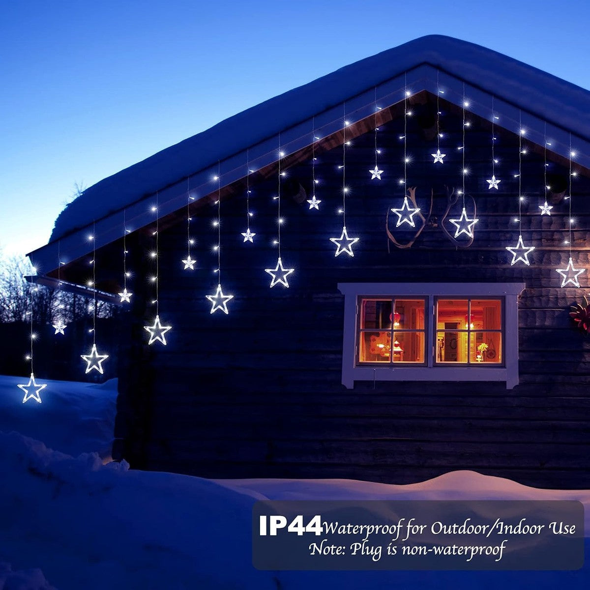 GUIRLANDE LUMINEUSE ÉTOILE BLANC FROID ÉTOILES LED NOËL FÊTES DÉCORATIONS
