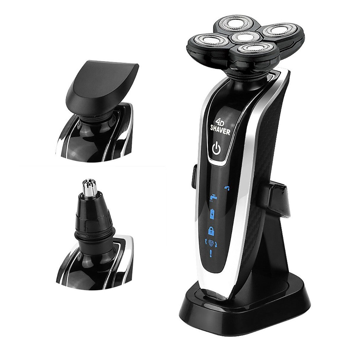 KIT RASOIR ÉLECTRIQUE HOMME BARBE NEZ NETTOYAGE VISAGE ÉTANCHE USB RECHARGEABLE